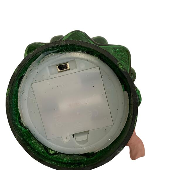 Illuminated Green Glitter Glass Christmas Tree 15.5in Chic Holiday Decor New - Picture 10 of 11